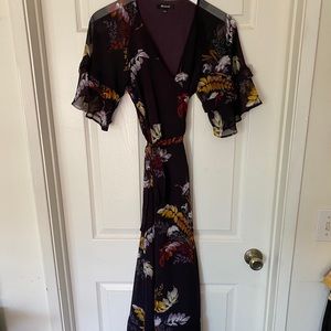 MADEWELL Sz Sm Eggplant- Aubergine WRAP Dress
